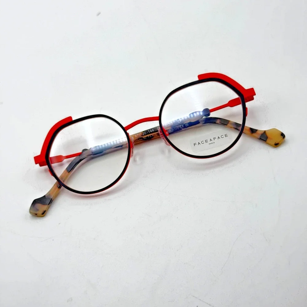 Face a Face Eyeglasses Frame Cialos 1 Col 9130 Dark Violet Geometric 47-20-144